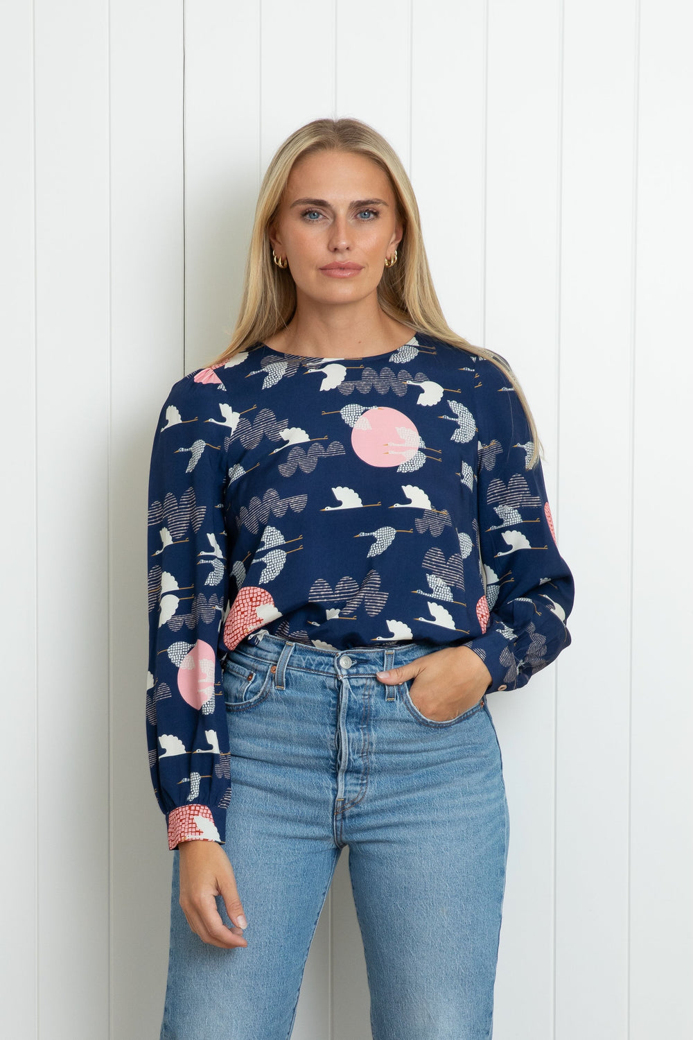 1000 CRANES Bell Sleeve Top