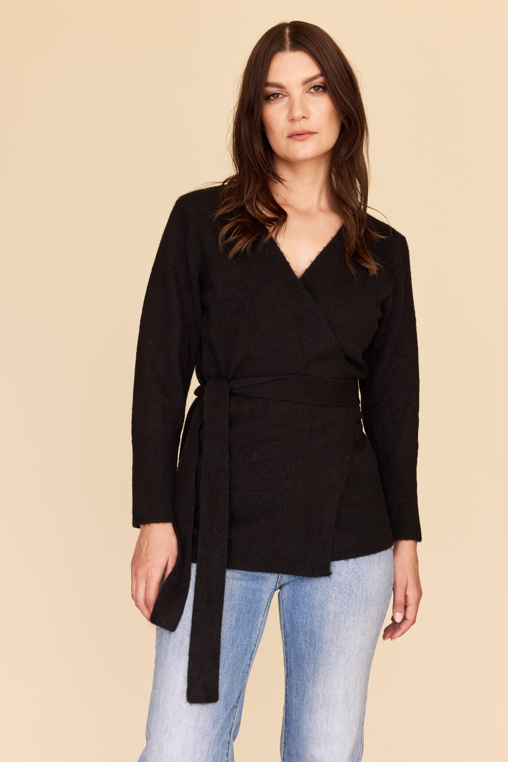 BLACK Wrap BFF Cardigan