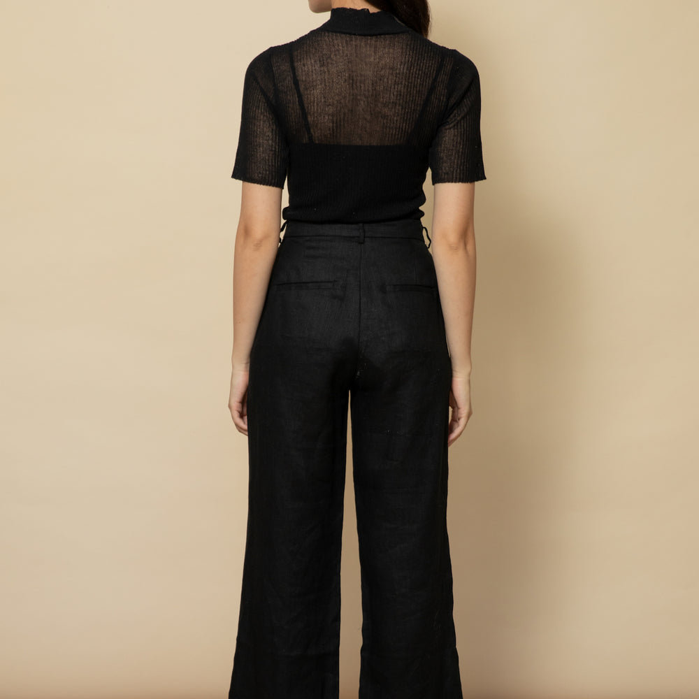 
                      
                        BLACK Linen Tailored Pants
                      
                    