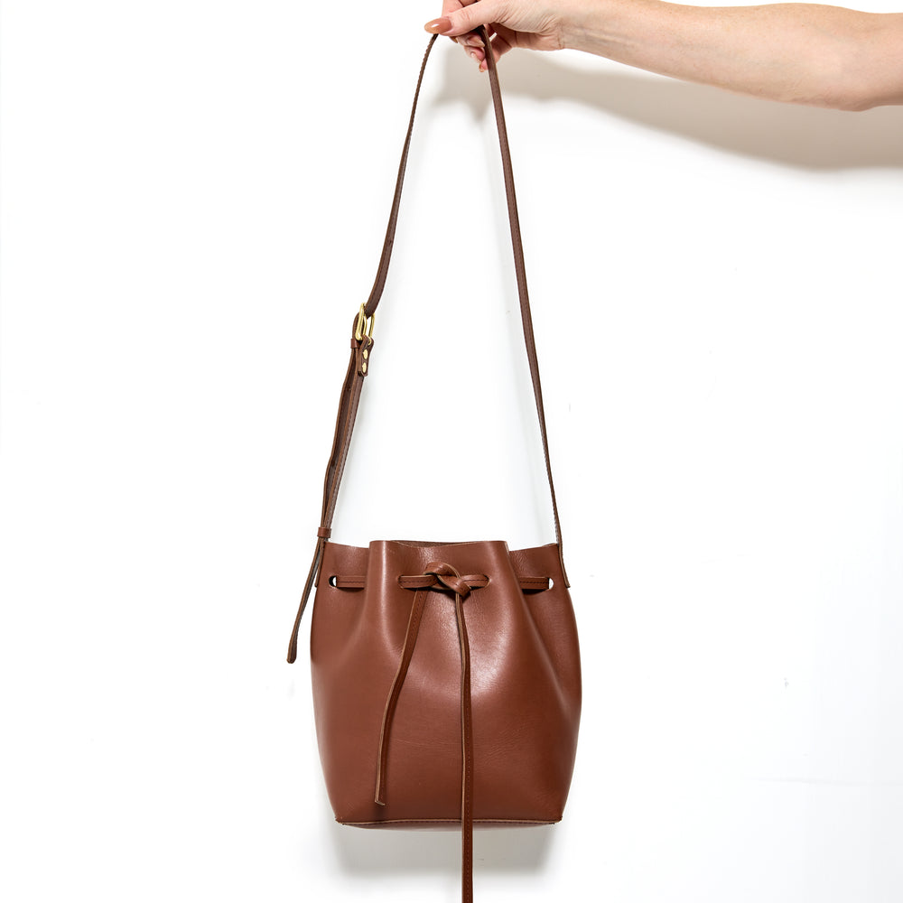 BUCKET LIST Bag by Byrd Studio - Chestnut Brown Leather