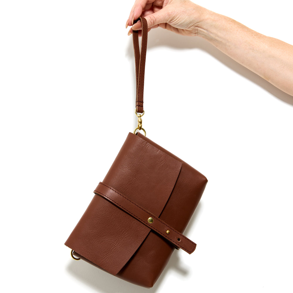 GOOD THING 3 WAYS Sling by Byrd Studio - Chestnut Brown Leather