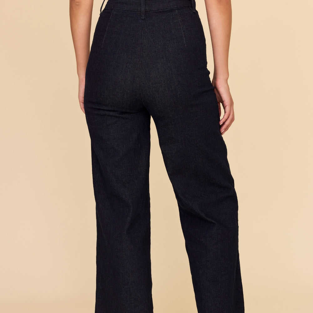 
                      
                        DARK INDIGO Denim High Waisted Jeans
                      
                    