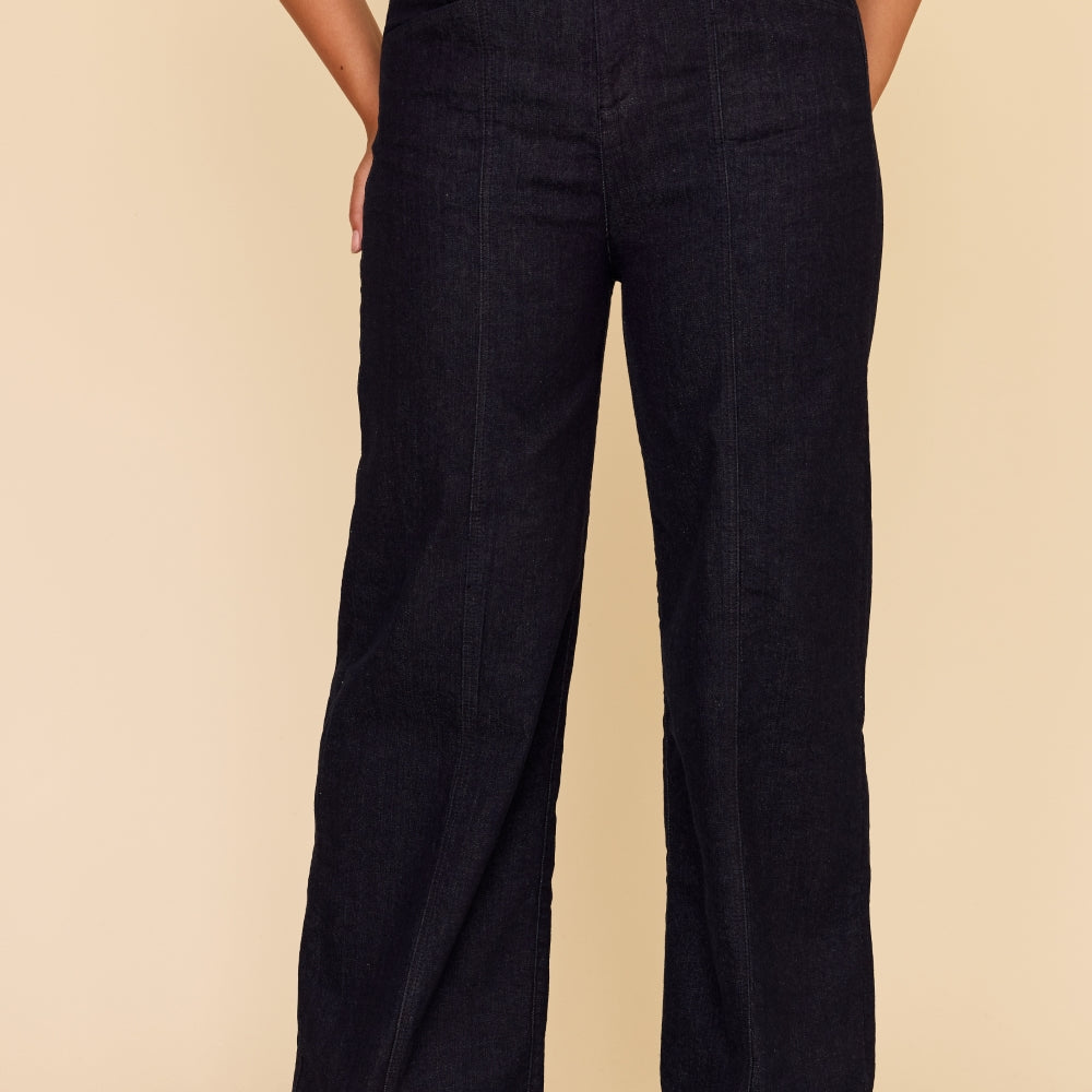 
                      
                        DARK INDIGO Denim High Waisted Jeans
                      
                    