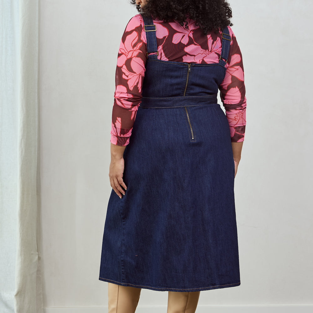 
                      
                        DENIM Belted Apron Dress
                      
                    