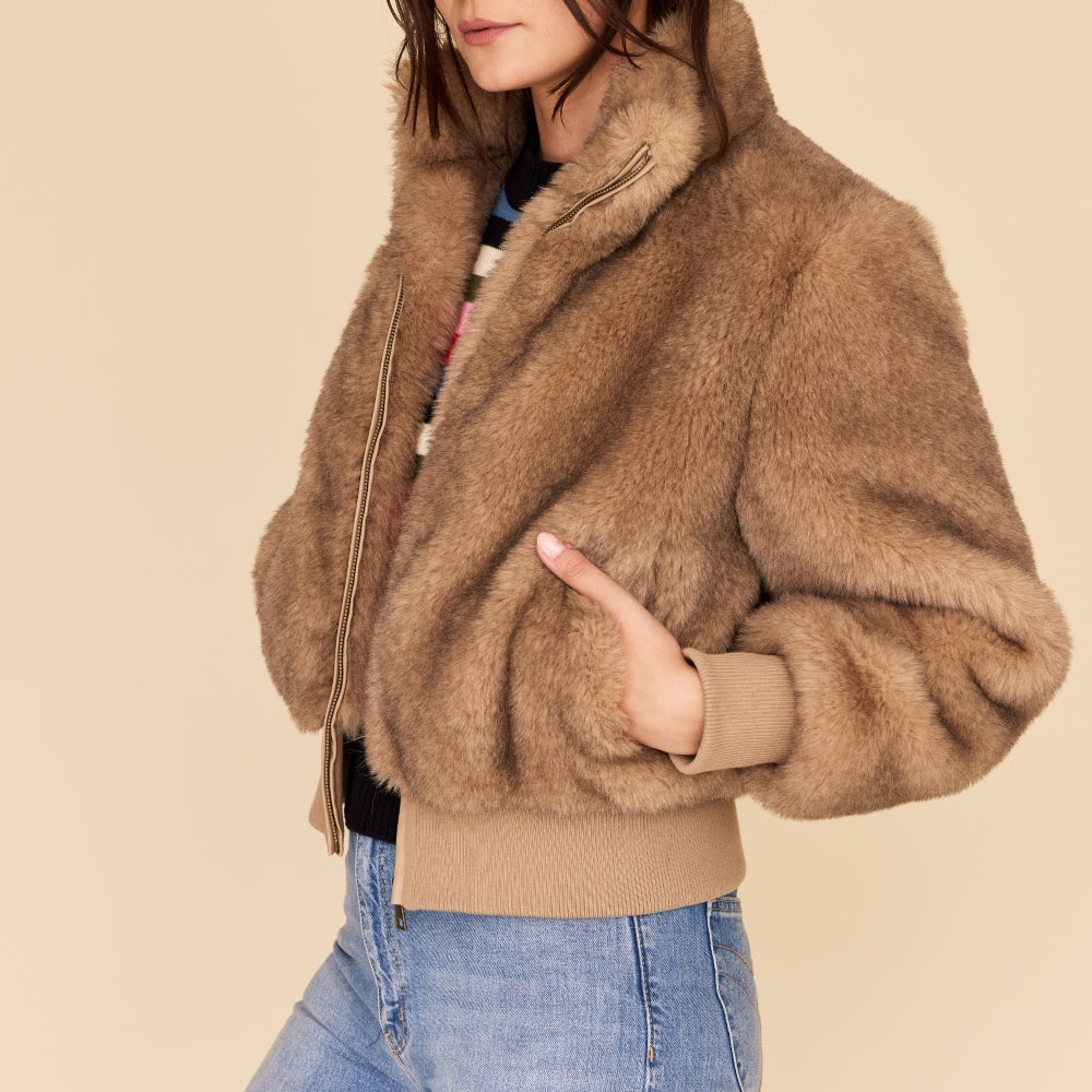 
                      
                        FAUX FUR Bomber Jacket
                      
                    