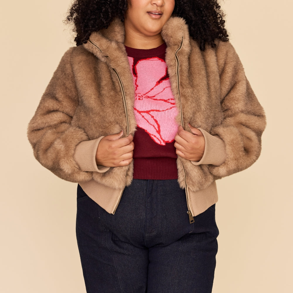 
                      
                        FAUX FUR Bomber Jacket
                      
                    