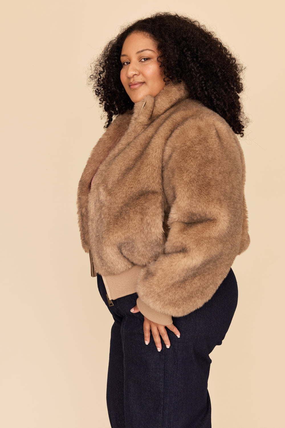 FAUX FUR Bomber Jacket