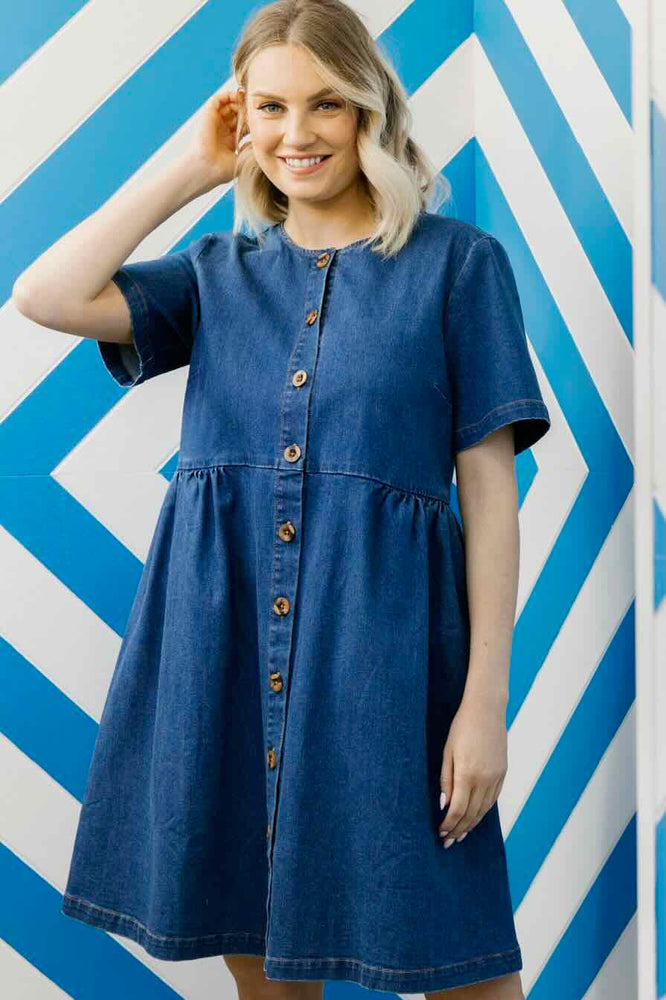 Denim Smock Dress