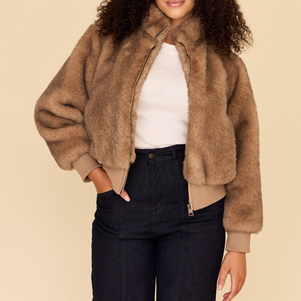 
                      
                        FAUX FUR Bomber Jacket
                      
                    