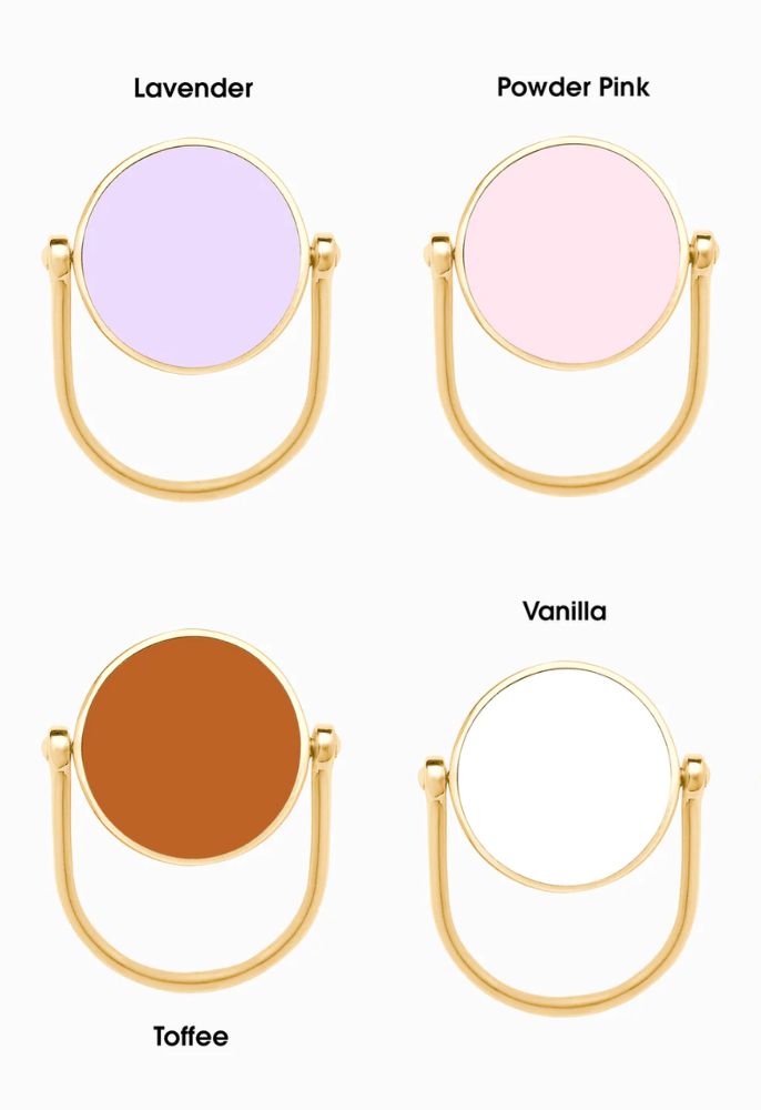 
                      
                        Flip Ring GOLDEN BRASS (Blush Pink & Vanilla or Lavender & Vanilla combos)
                      
                    