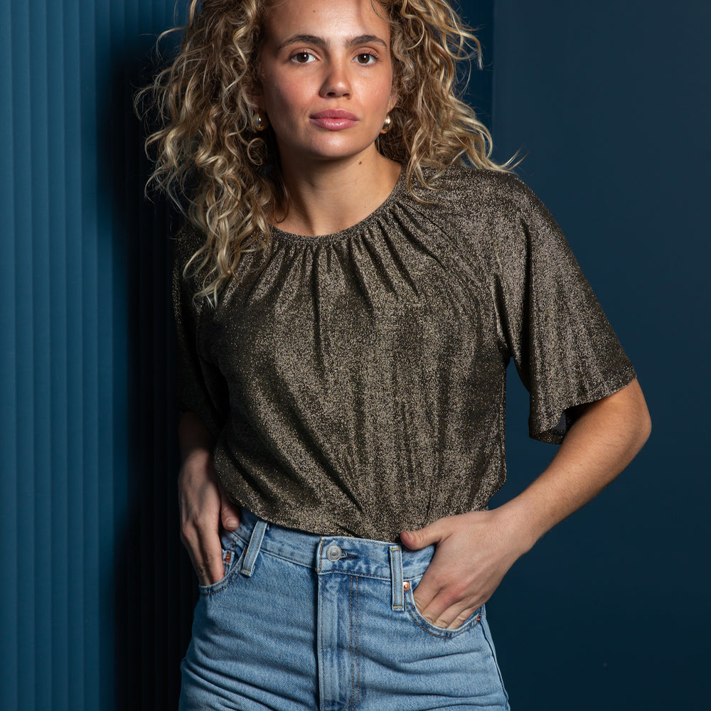 
                      
                        Gold Sparkly Party Top
                      
                    
