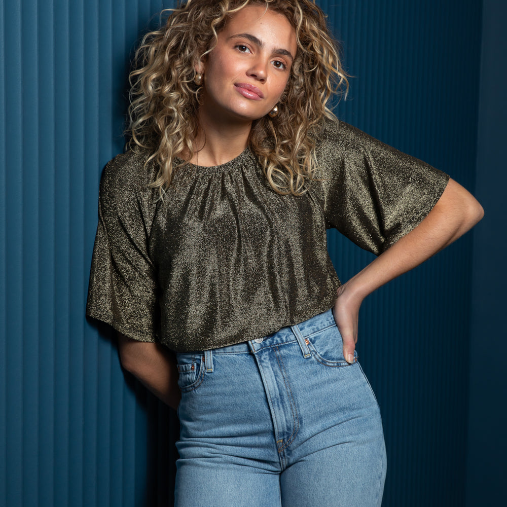 Gold Sparkly Party Top
