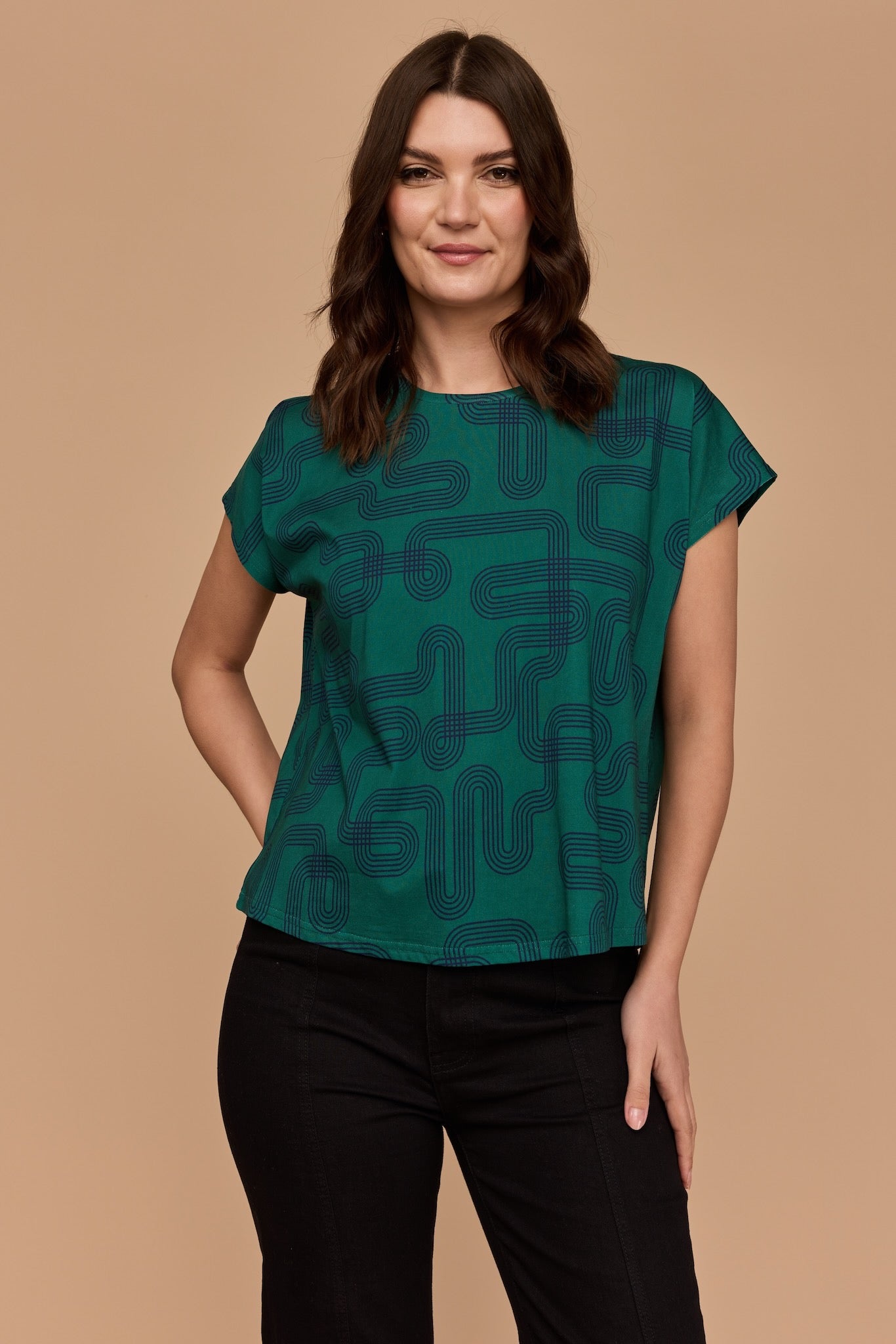 WHOLESALE - Labyrinth Capped Sleeve Tee