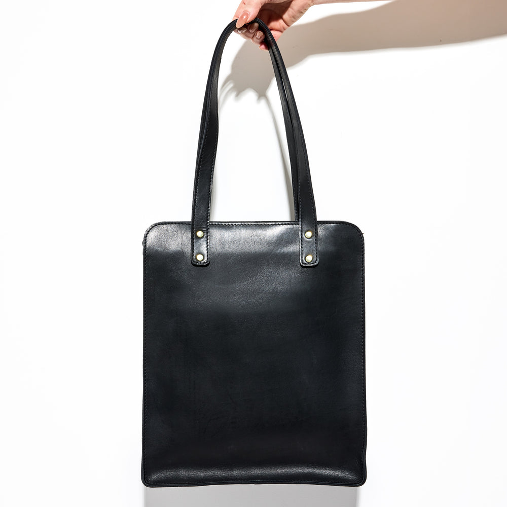 LET ME WORK IT Tote Bag by Byrd Studio - Licorice Black Leather