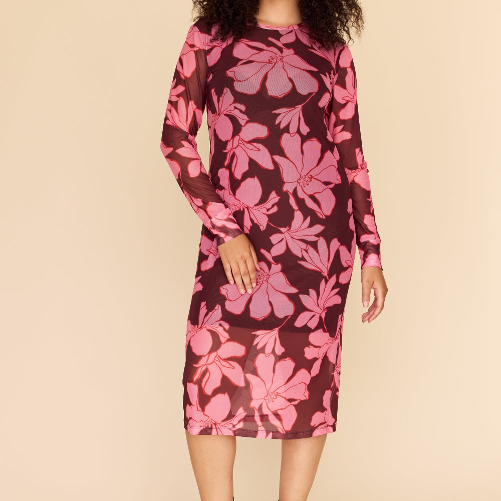 
                      
                        MAGNOLIA Long Sleeve Mesh Dress
                      
                    