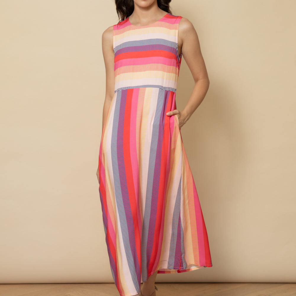 
                      
                        WHOLESALE - MIAMI STRIPE Sleeveless Shapeshifter Maxi Dress
                      
                    