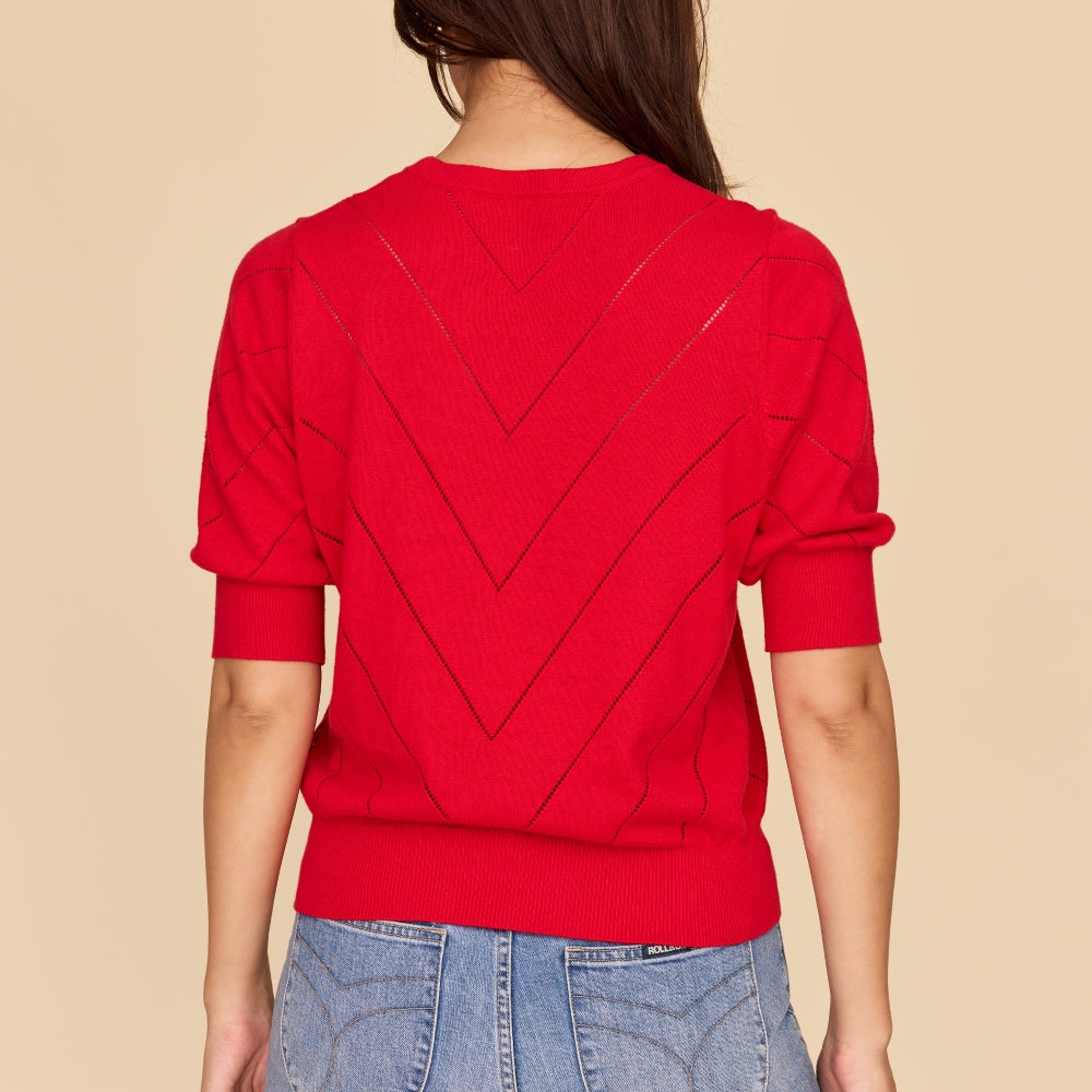 
                      
                        RED CHEVRON Cotton Cashmere Jumper
                      
                    