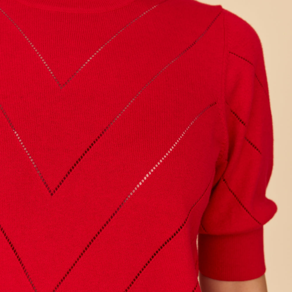 
                      
                        RED CHEVRON Cotton Cashmere Jumper
                      
                    