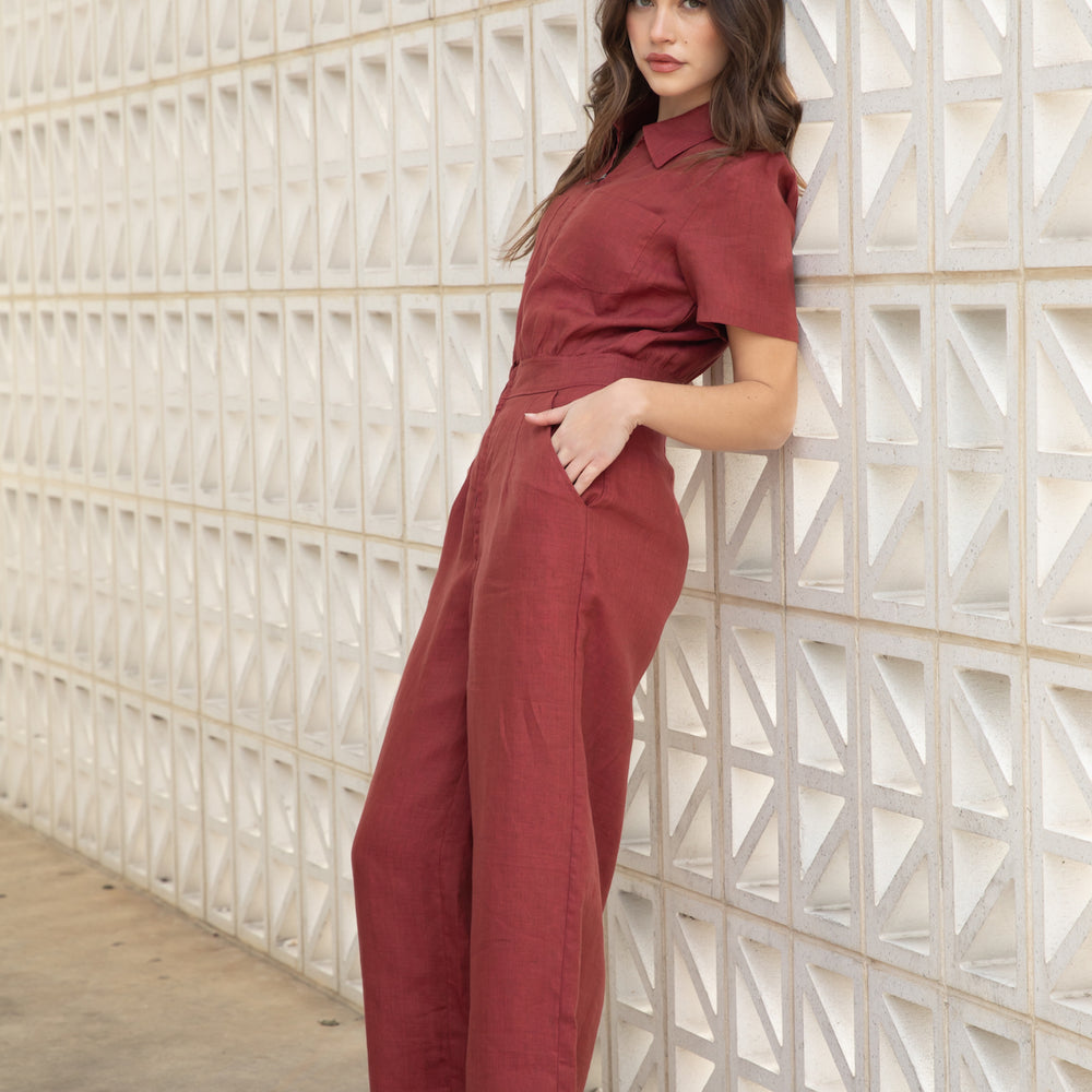 
                      
                        RUST Linen Freestyler Jumpsuit
                      
                    