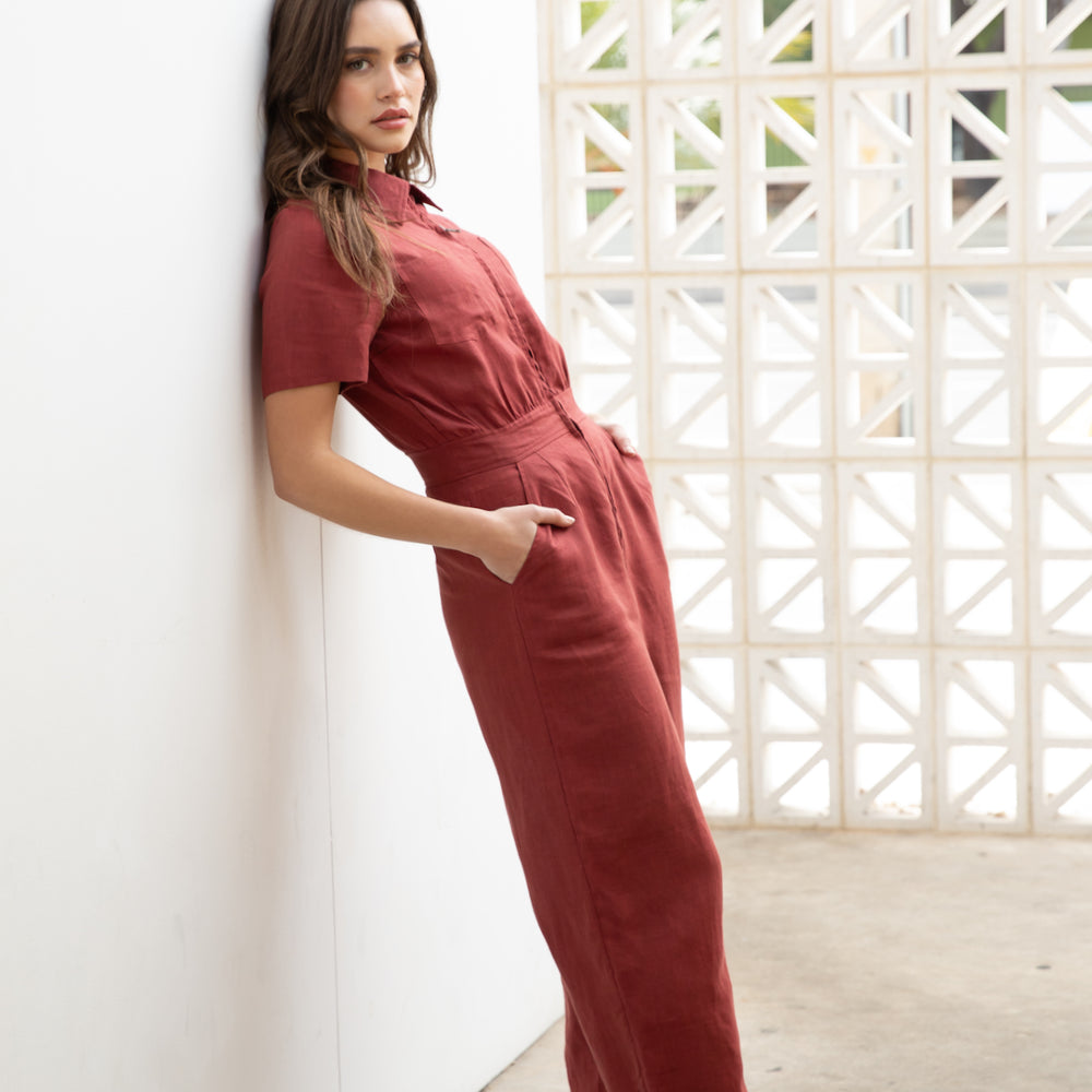 
                      
                        RUST Linen Freestyler Jumpsuit
                      
                    