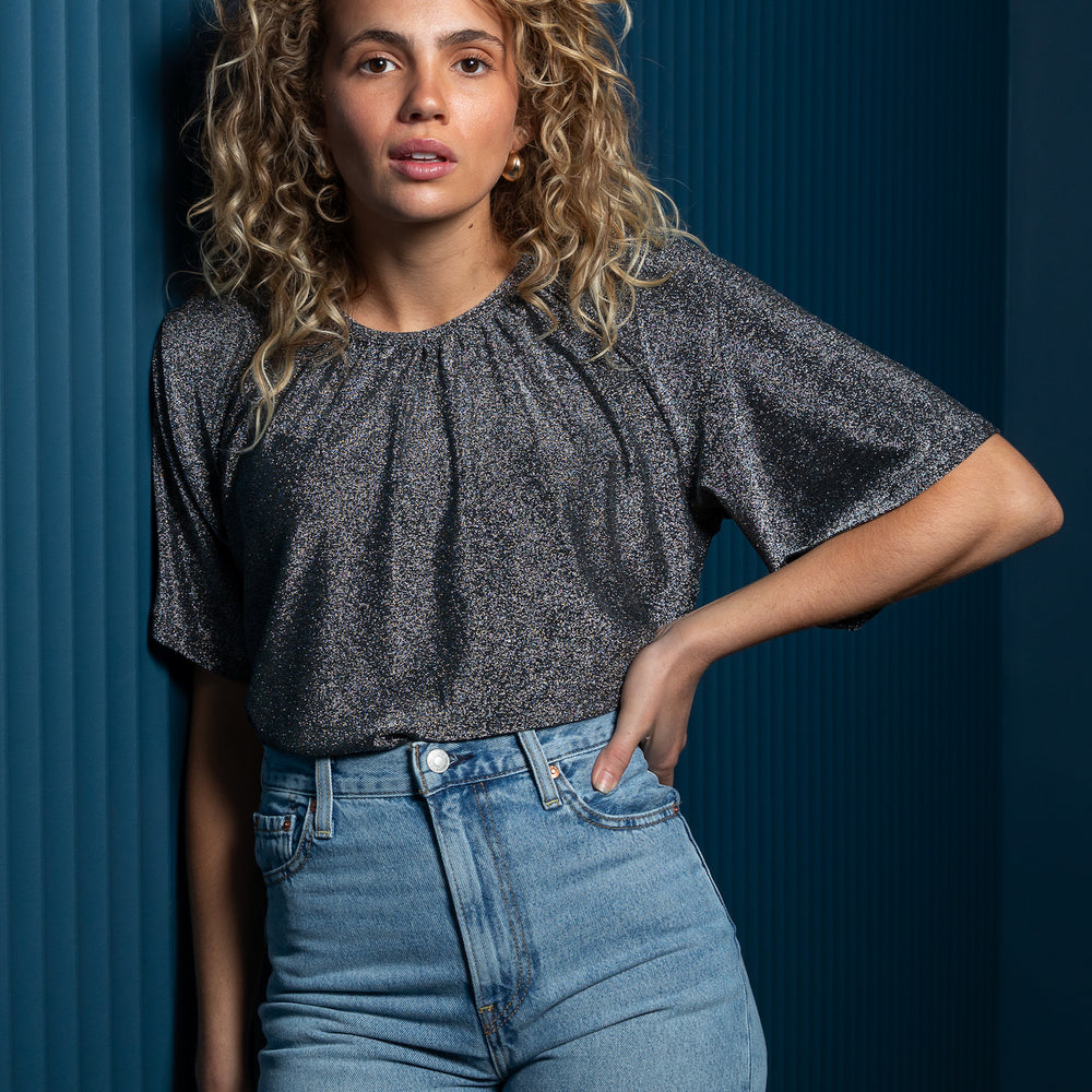 Silver Sparkly Party Top
