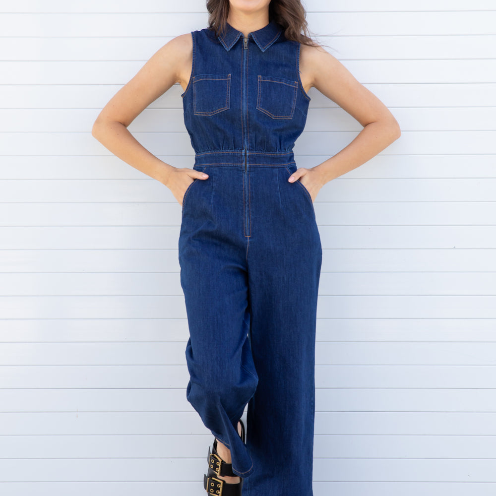 SLEEVELESS Denim Freestyler Jumpsuit