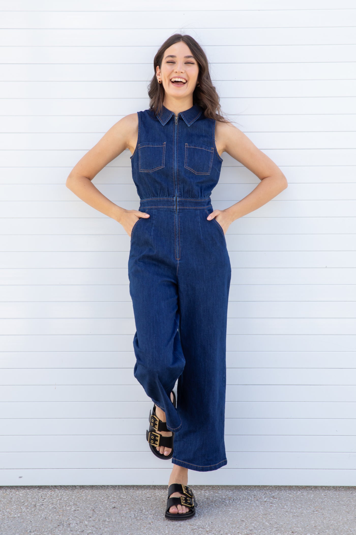 SLEEVELESS Denim Freestyler Jumpsuit