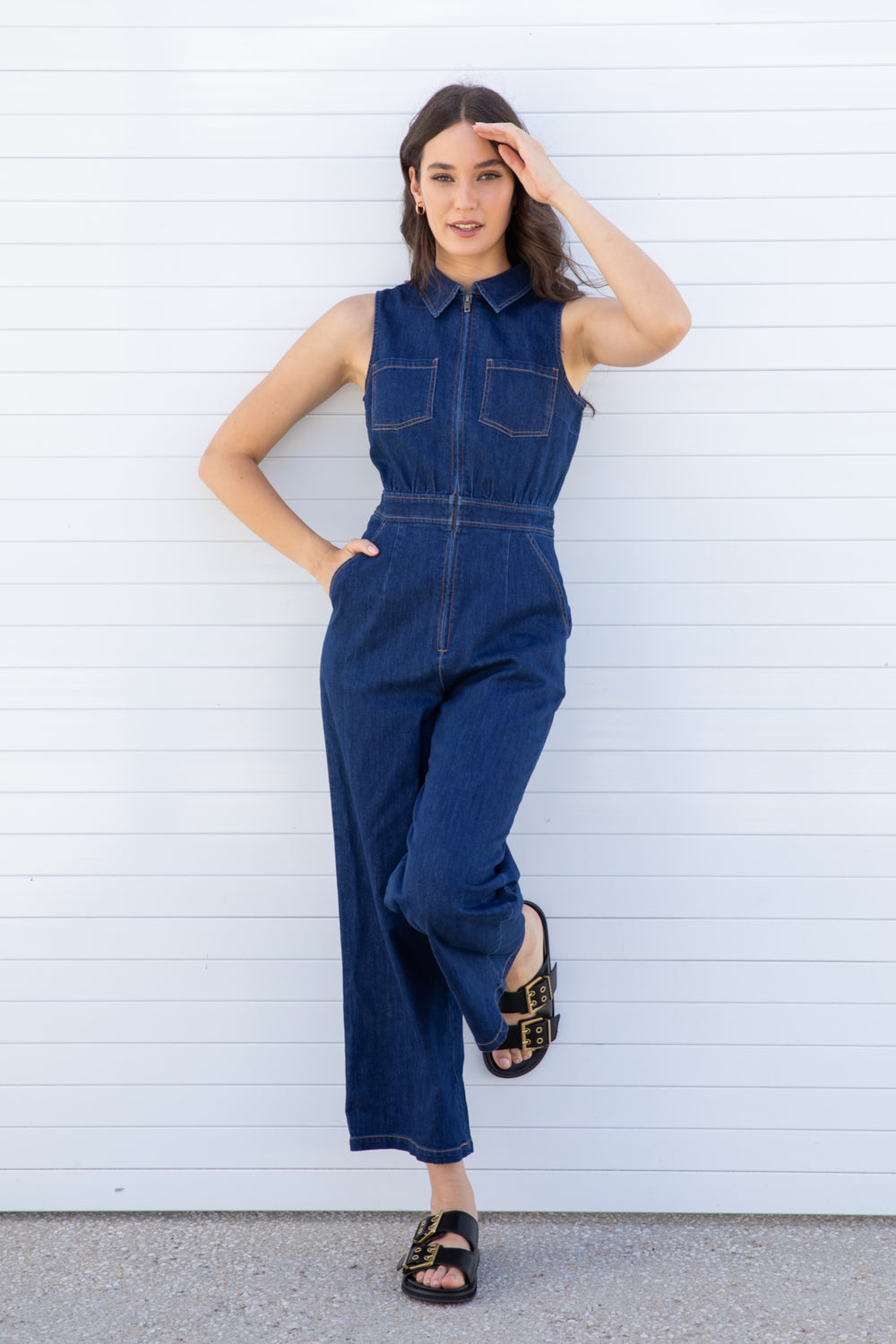 SLEEVELESS Denim Freestyler Jumpsuit