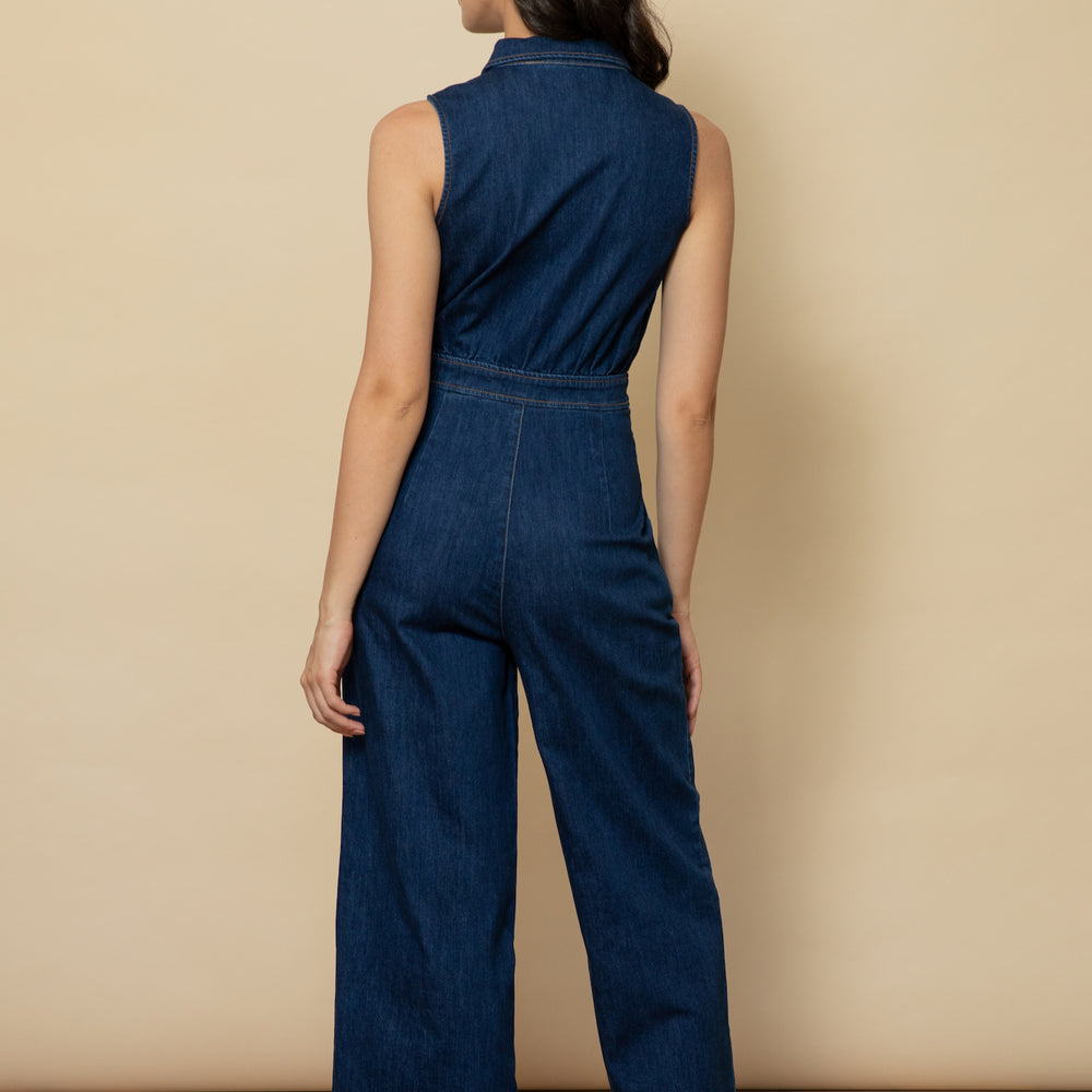 
                      
                        SLEEVELESS Denim Freestyler Jumpsuit
                      
                    