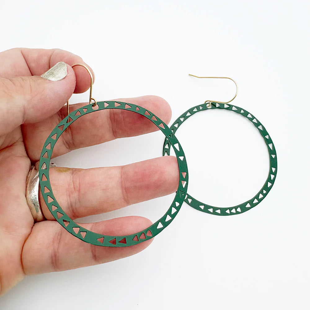 
                      
                        TRIANGLE HOOP Earrings in Spruce
                      
                    