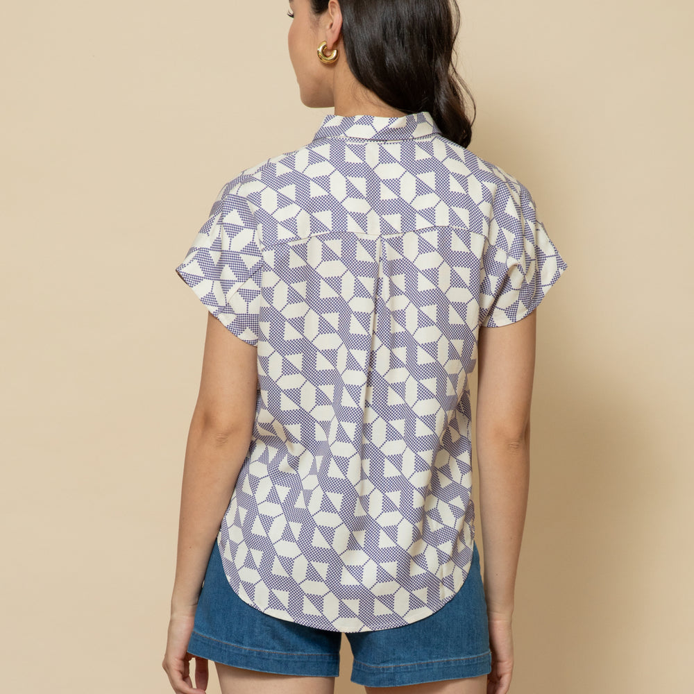 
                      
                        ZIG ZAG Capped Sleeve Shirt
                      
                    