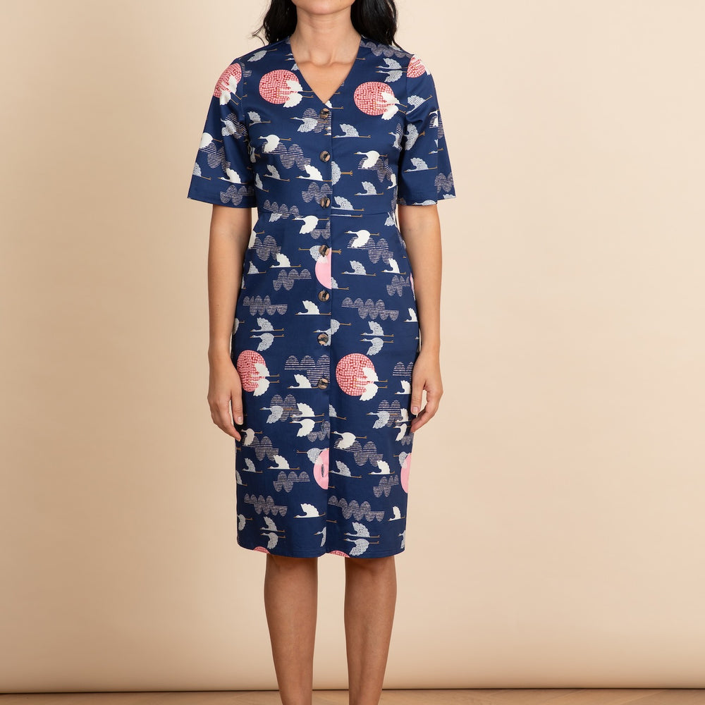 
                      
                        1000 CRANES V-Neck Pocket Dress
                      
                    