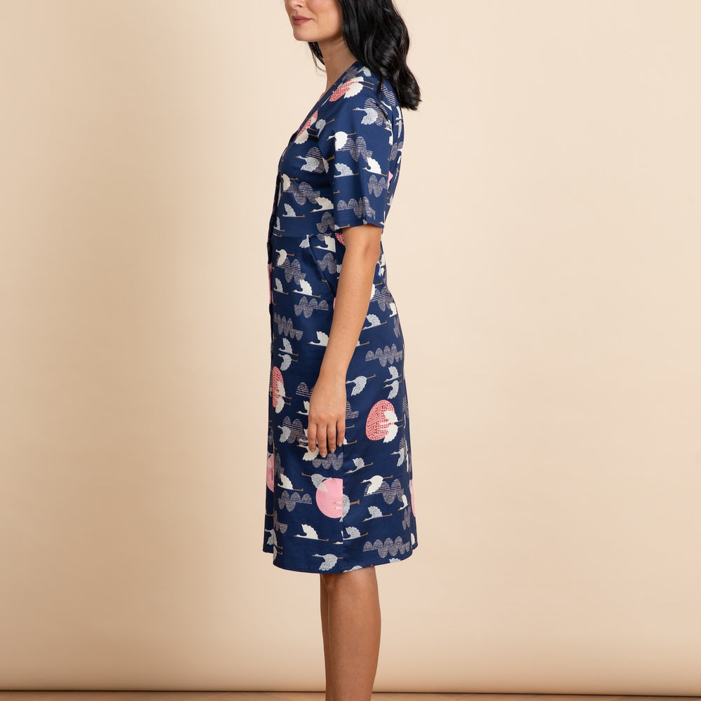 
                      
                        1000 CRANES V-Neck Pocket Dress
                      
                    