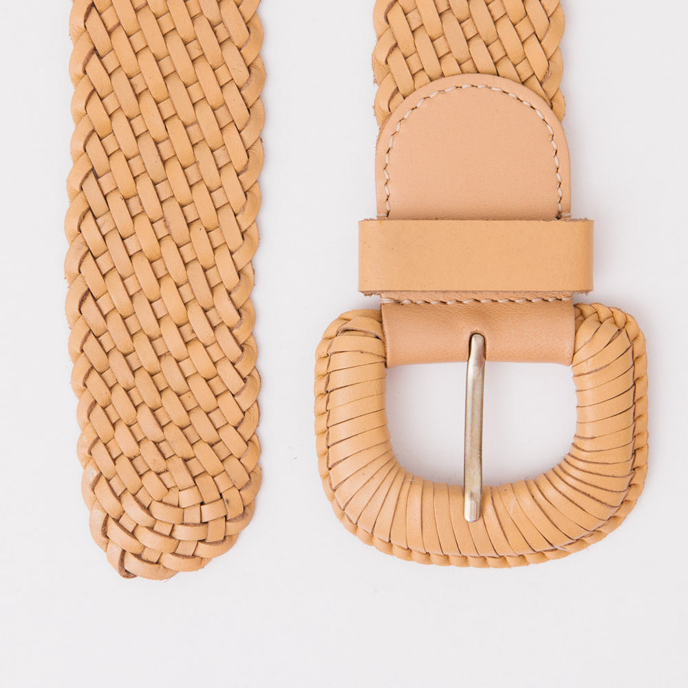 
                      
                        WEAVE MCQUEEN Beige Leather Belt
                      
                    