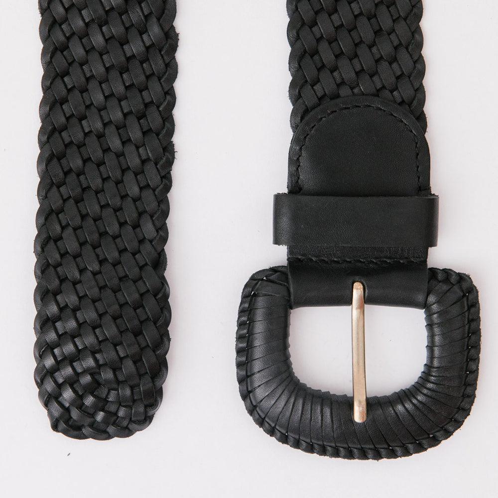 
                      
                        WEAVE MCQUEEN Black Leather Belt
                      
                    