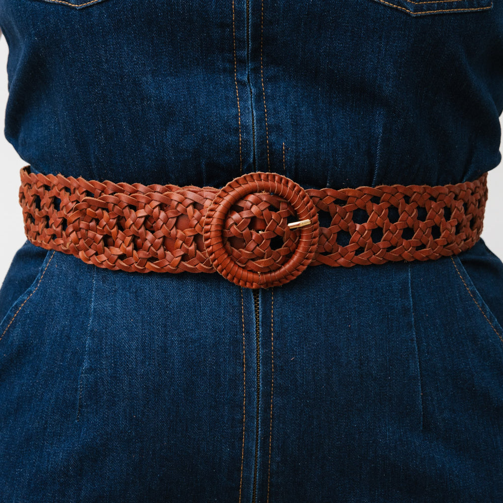 
                      
                        WEAVE NICKS Tan Leather Belt
                      
                    