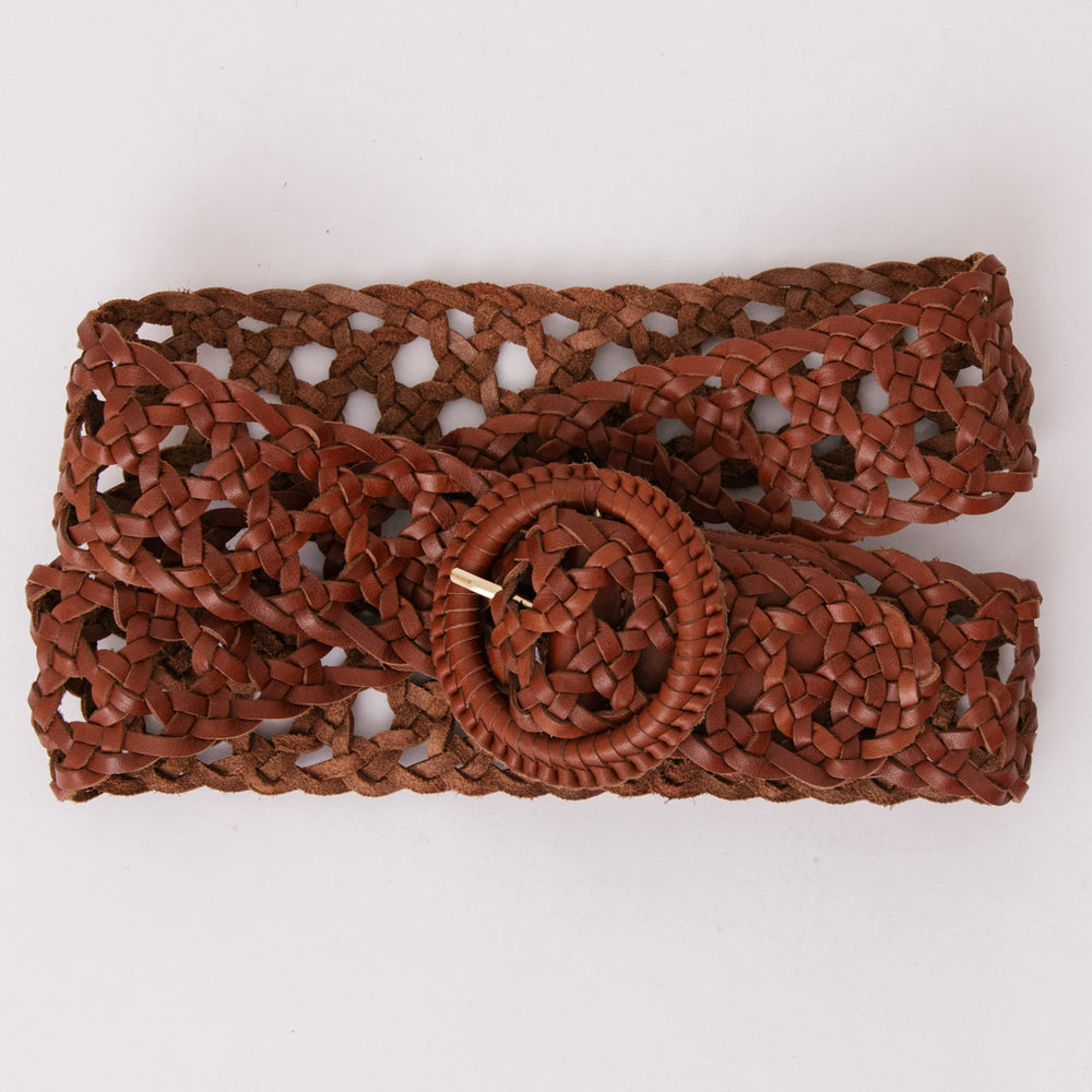 
                      
                        WEAVE NICKS Tan Leather Belt
                      
                    