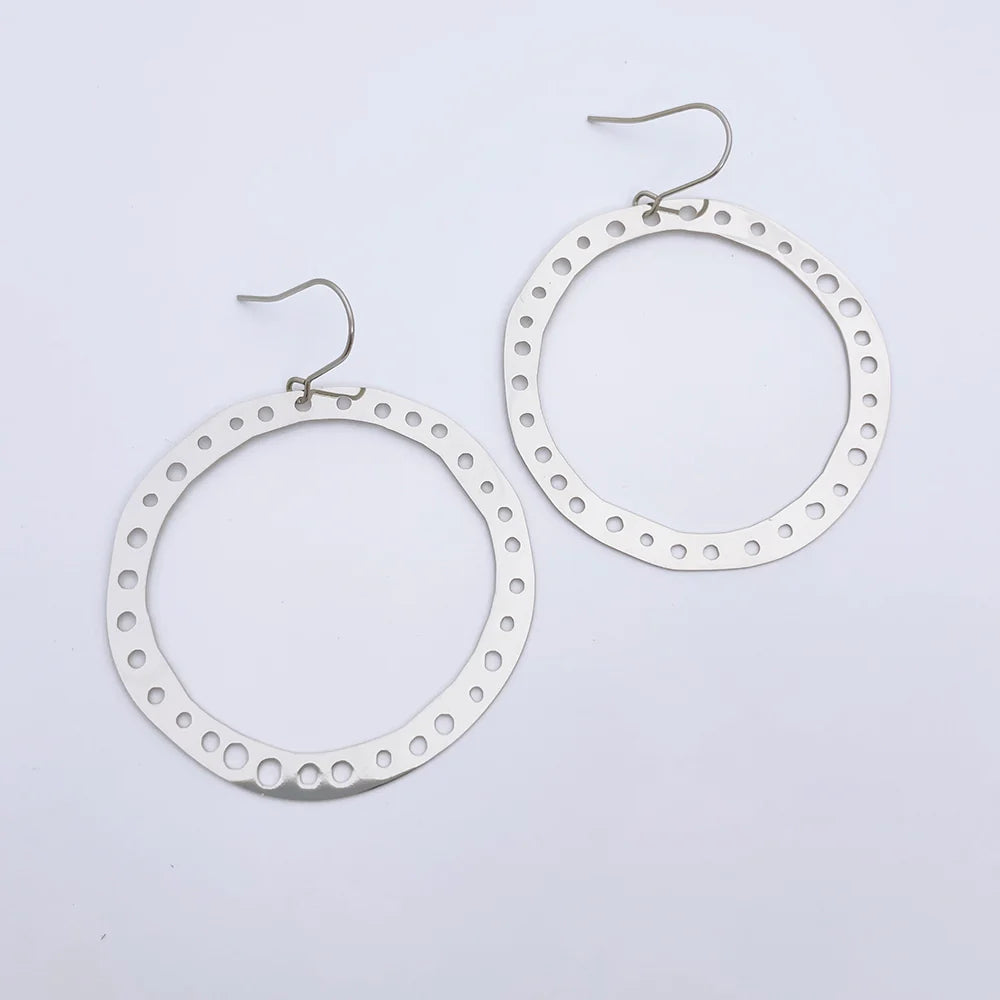 DOTTY HOOP Earrings in Silver