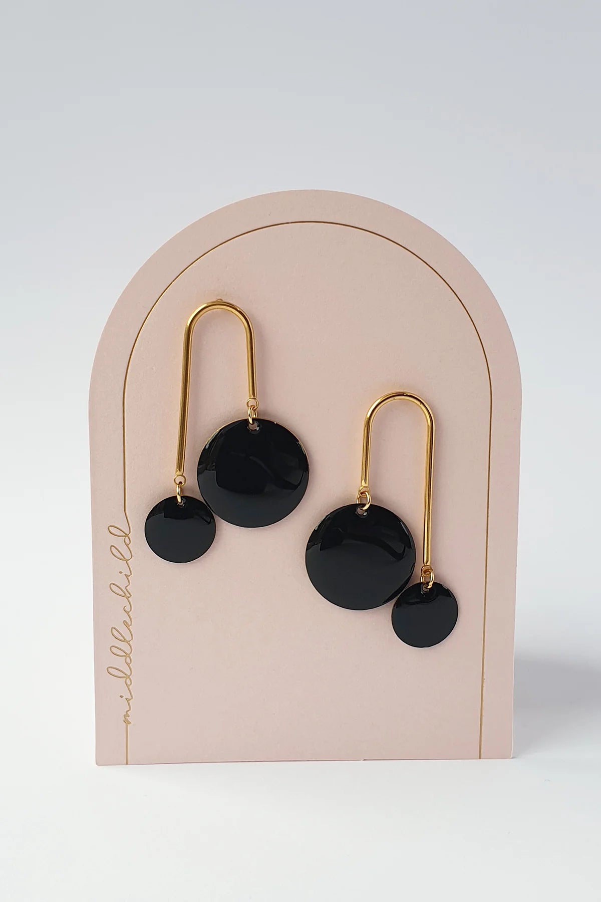 Bubbles Earrings in Black by Middle Child