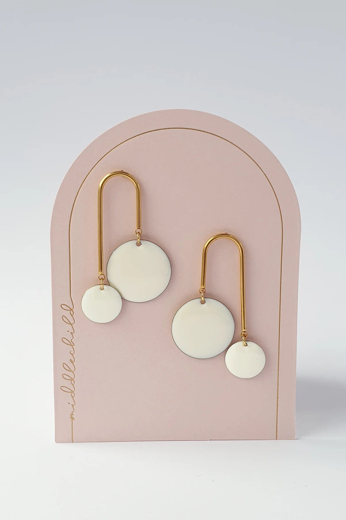 Bubbles Earrings in White by Middle Child