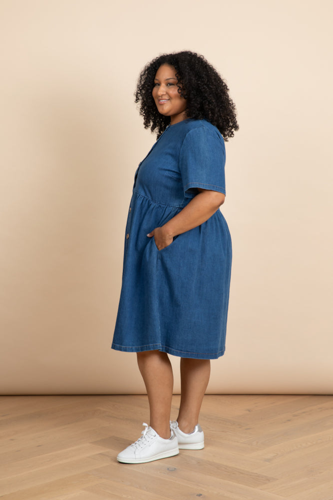 
                      
                        Denim Smock Dress
                      
                    