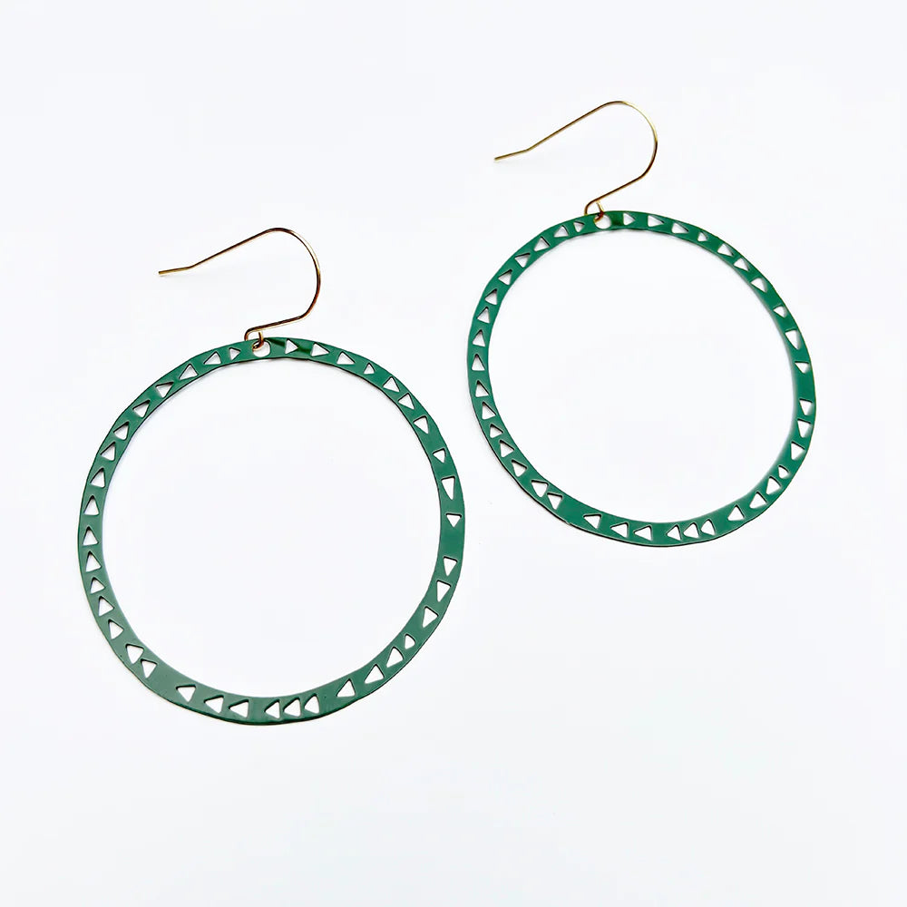 TRIANGLE HOOP Earrings in Spruce