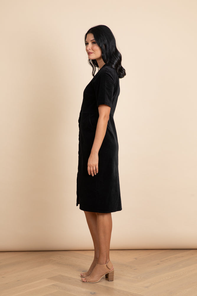 
                      
                        Velvet V-Neck Pocket Dress
                      
                    